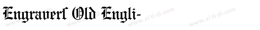 Engravers Old Engli字体转换